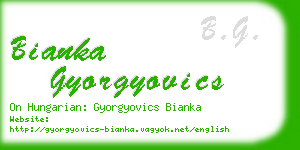 bianka gyorgyovics business card